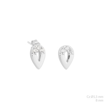 Silver earrings with cubic...