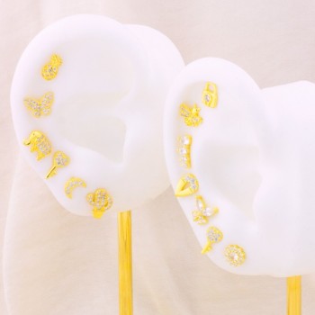 Silver earrings with cubic... 2