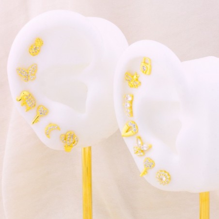 Silver earrings with cubic zirconium