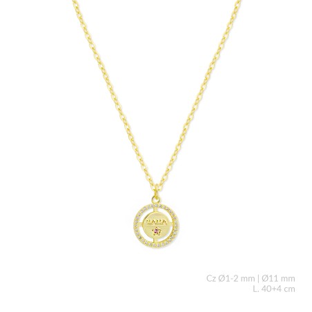 Gargantilla de Plata de Ley con circonitas