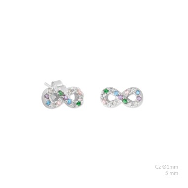 Silver earrings with cubic zirconium