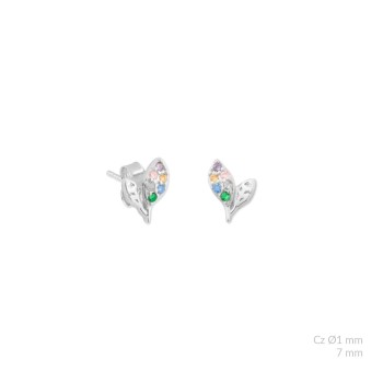 Silver earrings with cubic...
