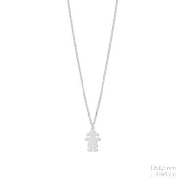 Silver necklace with cubic zirconium | Girl