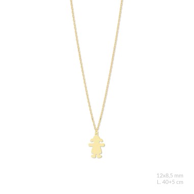 Silver necklace with cubic zirconium | Girl