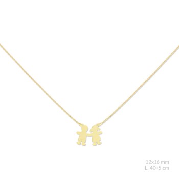 Silver necklace with cubic...