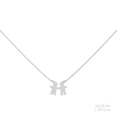 Silver necklace with cubic zirconium | Boy / Boy