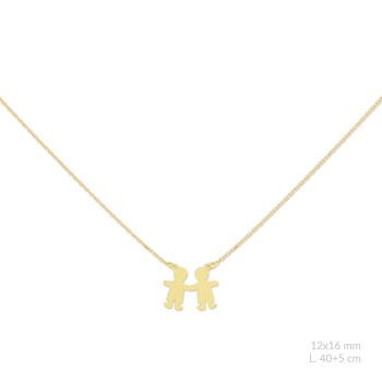 Silver necklace with cubic...