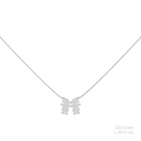 Silver necklace with cubic zirconium | Girl / Girl