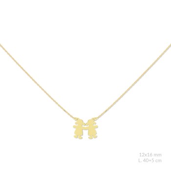 Silver necklace with cubic...