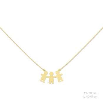 Silver necklace with cubic...