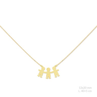 Silver necklace with cubic zirconium | Boy / Boy / Boy