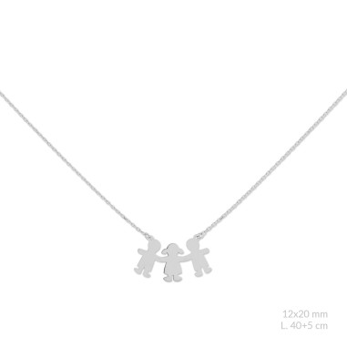 Silver necklace with cubic zirconium | Boy / Girl  / Boy