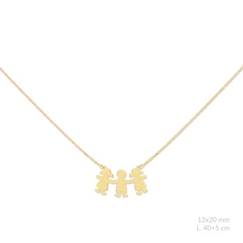 Silver necklace with cubic...