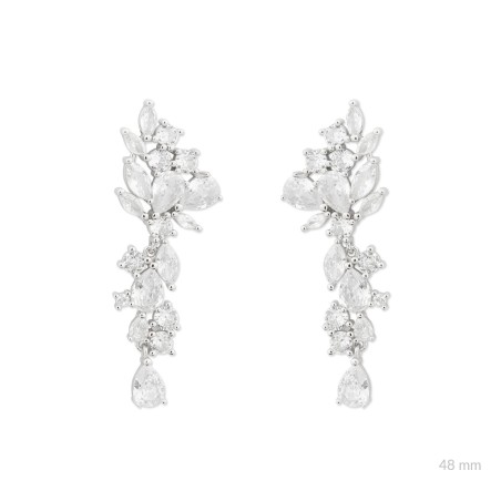 Boucles d'oreilles en Argent avec oxyde de zirconium