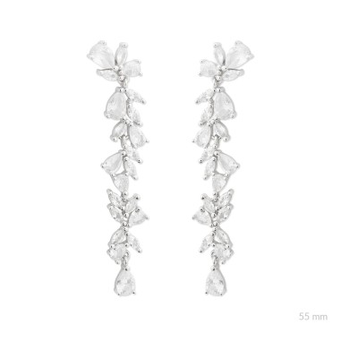 Boucles d'oreilles en Argent avec oxyde de zirconium