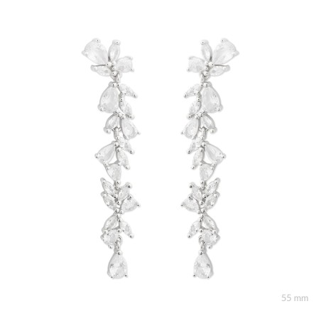 Silver earrings with cubic zirconium