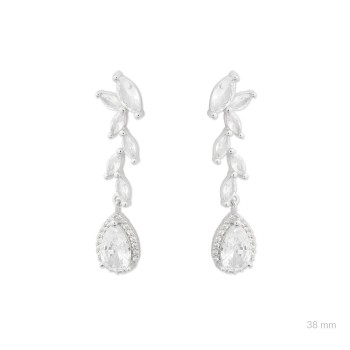 Silver earrings with cubic...