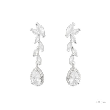 Pendientes de Plata de Ley con circonitas