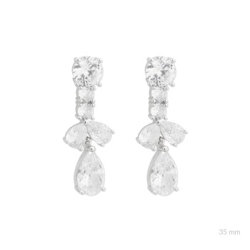 Silver earrings with cubic...