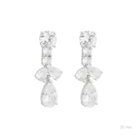 Boucles d'oreilles en Argent avec oxyde de zirconium