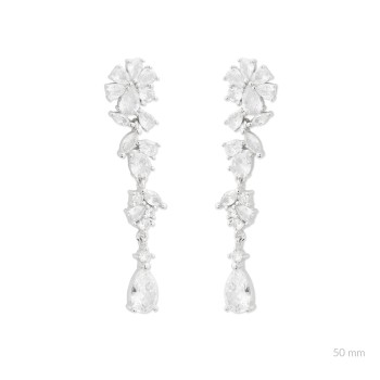 Silver earrings with cubic...