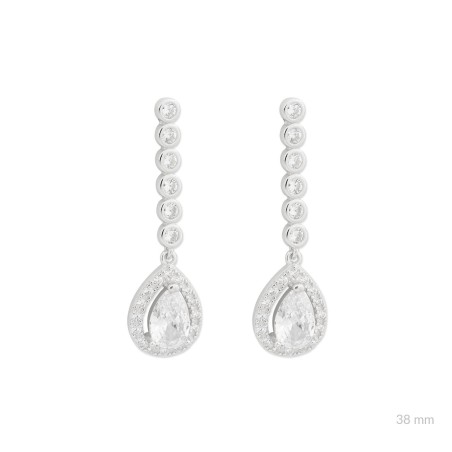 Boucles d'oreilles en Argent avec oxyde de zirconium