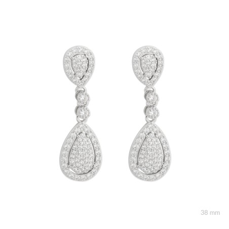 Boucles d'oreilles en Argent avec oxyde de zirconium