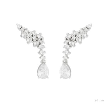 Silver earrings with cubic...