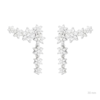 Silver earrings with cubic...