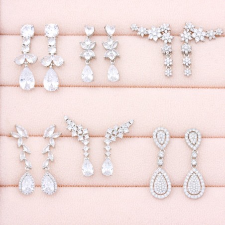 Boucles d'oreilles en Argent avec oxyde de zirconium