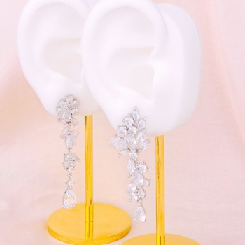 Silver earrings with cubic... 2