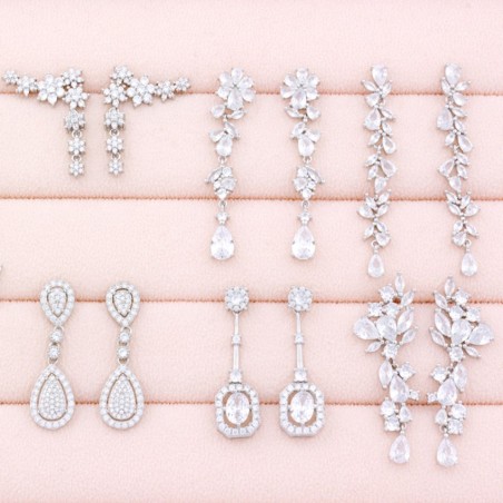 Boucles d'oreilles en Argent avec oxyde de zirconium