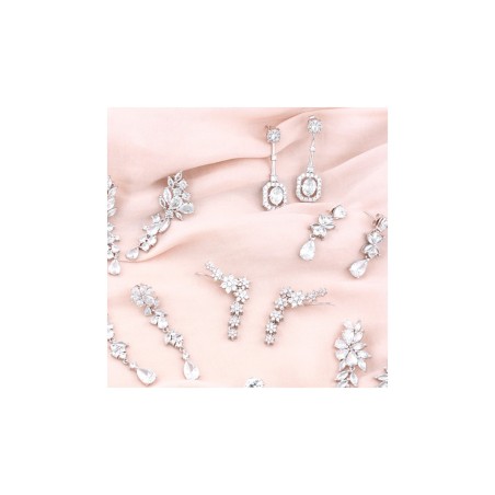 Silver earrings with cubic zirconium