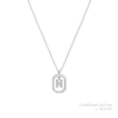 Silver necklace | N