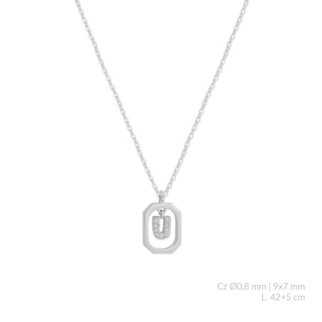 Silver necklace | U