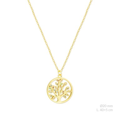 Silver necklace with cubic zirconium