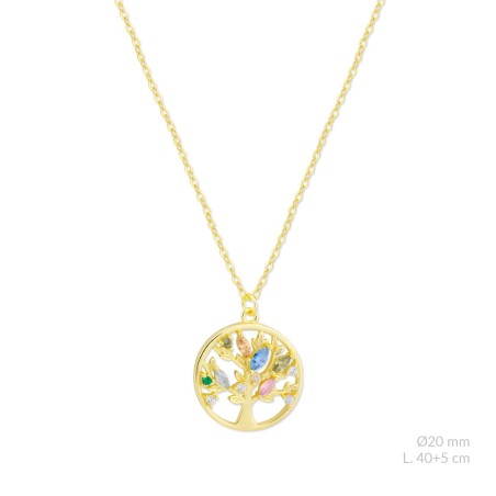 Gargantilla de Plata de Ley con circonitas