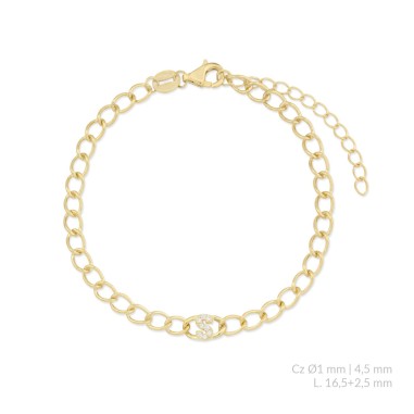 Pulsera de Plata de Ley con circonitas | S