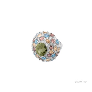 Anillo de Plata de Ley con circonitas