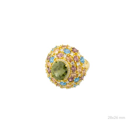 Silver ring with cubic zirconium