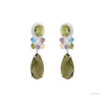 Silver earrings with cubic...