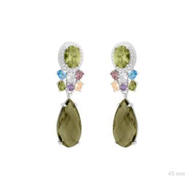 Boucles d'oreilles en Argent avec oxyde de zirconium