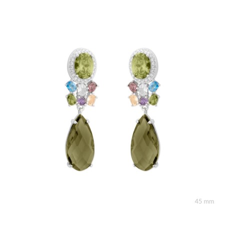 Boucles d'oreilles en Argent avec oxyde de zirconium