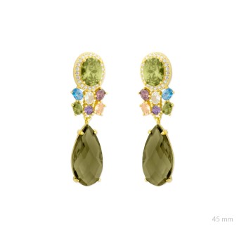 Silver earrings with cubic...