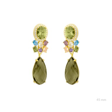 Silver earrings with cubic zirconium