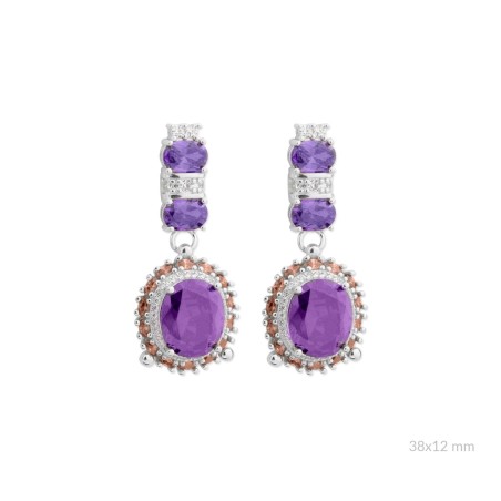 Boucles d'oreilles en Argent avec oxyde de zirconium