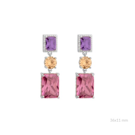 Boucles d'oreilles en Argent avec oxyde de zirconium