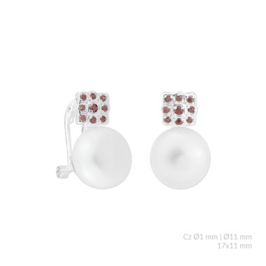 Boucles d'oreilles en Argent avec oxyde de zirconium
