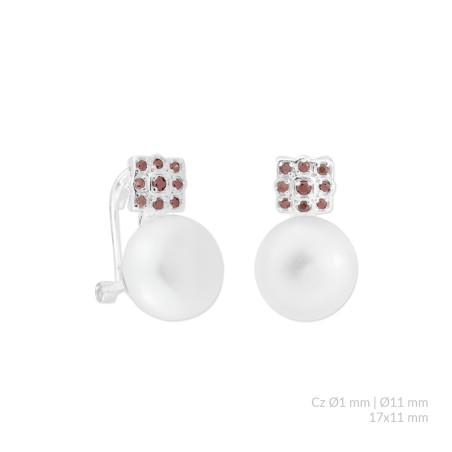 Boucles d'oreilles en Argent avec oxyde de zirconium