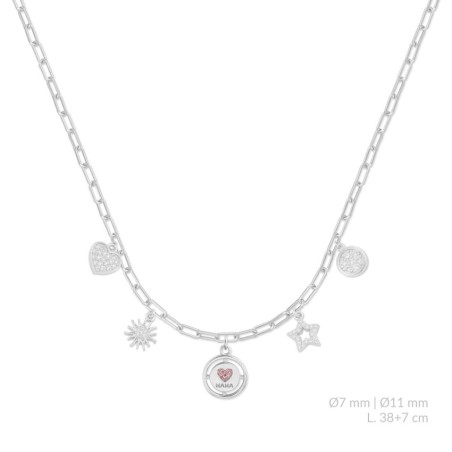 Gargantilha em Prata Esterlina com zircônia